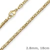2,8mm Armband Königskette Goldarmband Armschmuck aus 585 Gold Gelbgold 18cm