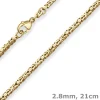 2,8mm Armband Königskette Goldarmband Armschmuck aus 750 Gold Gelbgold 21cm