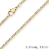 1,8mm Armband Königskette Goldarmband Armschmuck aus 585 Gold Gelbgold 19cm