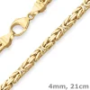 4mm Armband Königskette Goldarmband Armschmuck aus 333 Gold Gelbgold 21cm