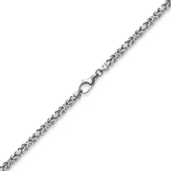 4mm Armband Königskette, 750 Weißgold, massiv, 21cm, Goldkette Herren