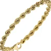 3,2mm Armband Kordelkette aus 585 Gold Gelbgold 19cm Armschmuck Armkette