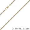 2,2mm Armband Kugelarmband aus 750 Gold gelb/rot/weiß tricolor diamantiert 21cm
