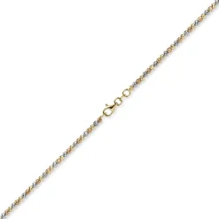 2,2mm Armband Kugelarmband aus 750 Gold gelb/rot/weiß tricolor diamantiert 19cm