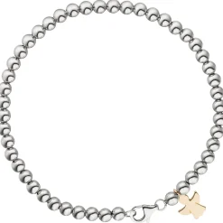 4mm Armband Kugelkette, Anhänger Engel 585 Gold Weißgold Rotgold, teilmatt, 19cm