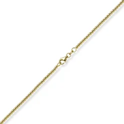 2,2mm Armband Kugelkette aus 585 Gold Gelbgold glatt poliert 18cm
