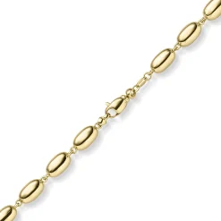 6,5mm Armband Oliven-Kette Armkette aus 585 Gold Gelbgold glänzend 19cm