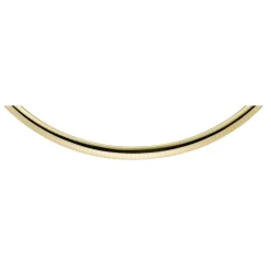 6mm Armband Omegareif Armschmuck flach glänzend 585 Gold Gelbgold, 21cm