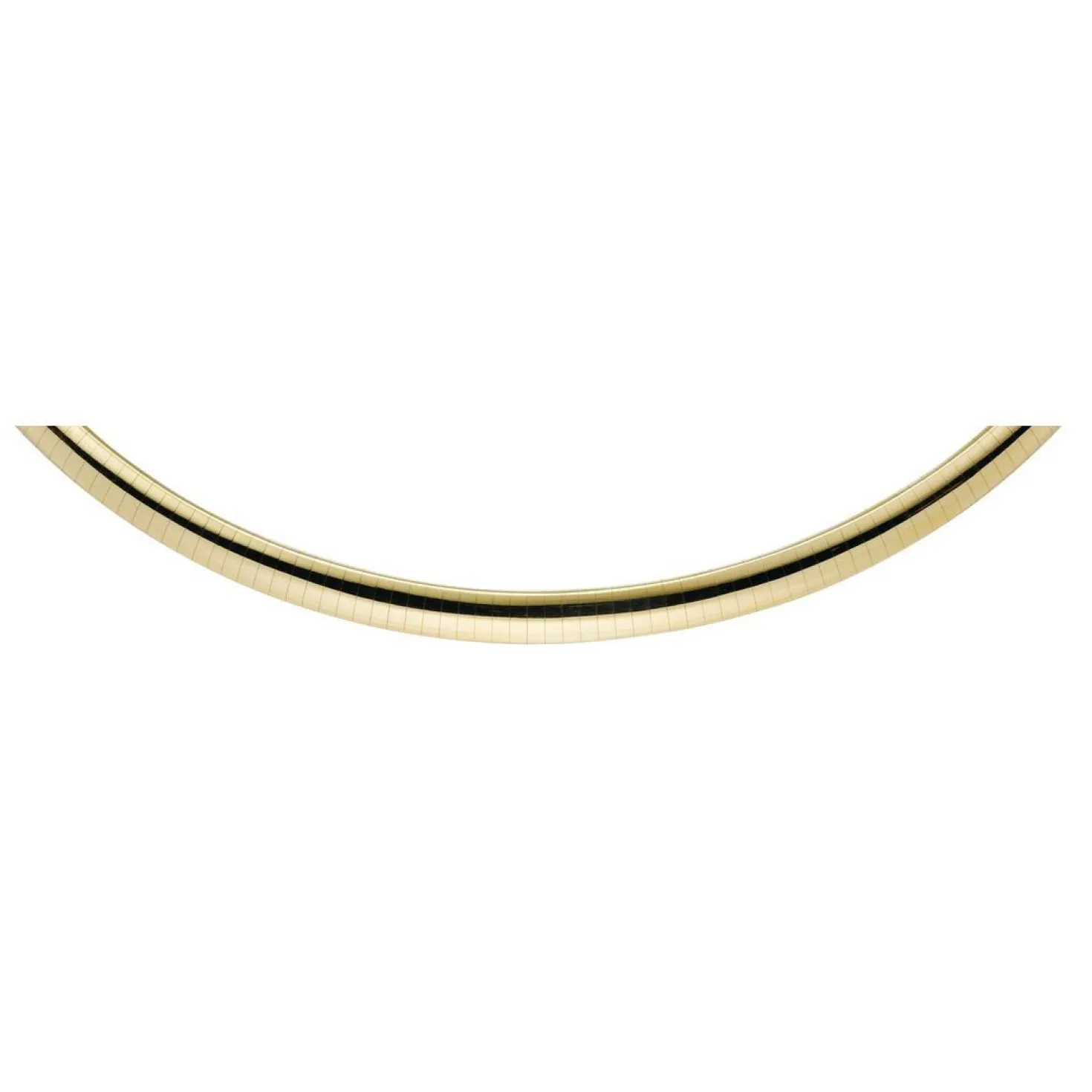 6mm Armband Omegareif Armschmuck flach glänzend 585 Gold Gelbgold, 21cm