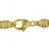 5mm Armband Panzerkette diamantiert, 750 Gold Gelbgold massiv, 19cm