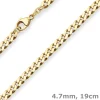 4,7mm Armband Panzerkette Goldarmband Armschmuck aus 585 Gold Gelbgold 19cm