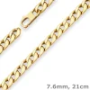 7,6mm Armband Panzerkette Goldarmband Armschmuck aus 375 Gold Gelbgold 21cm