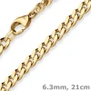 6,3mm Armband Panzerkette Goldarmband Armschmuck aus 585 Gold Gelbgold 21cm