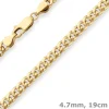 4,7mm Armband Panzerkette oval diamantiert Armschmuck aus 750 Gold Gelbgold 19cm