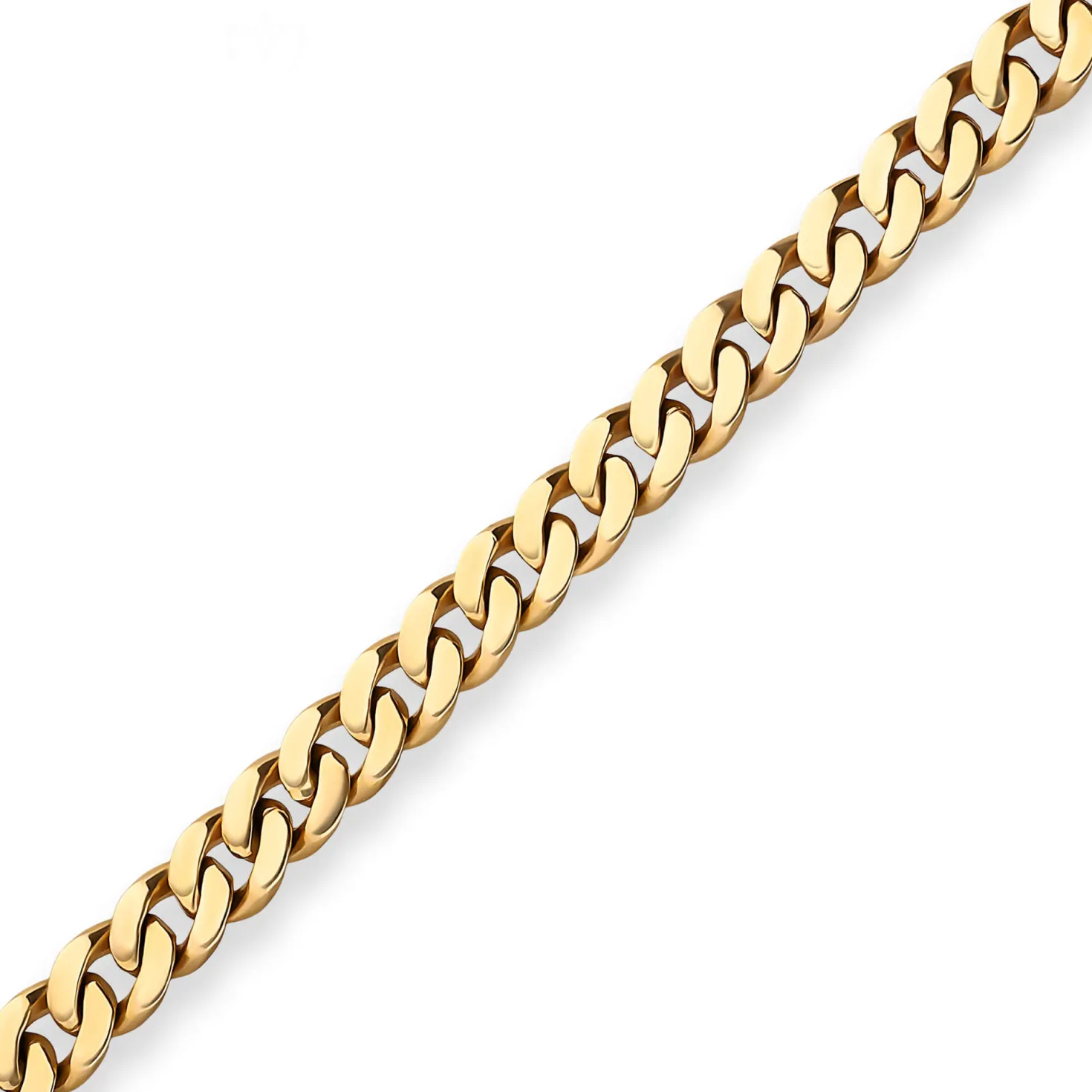 6,8mm Armband Panzerkette oval diamantiert Armschmuck aus 585 Gold Gelbgold 19cm