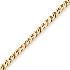 6,8mm Armband Panzerkette oval diamantiert Armschmuck aus 585 Gold Gelbgold 21cm