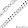 6mm Armband Panzerkette Silberarmband Armschmuck aus 925 Silber 21cm