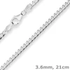3,6mm Armband Panzerkette Silberarmband Armschmuck aus 925 Silber 21cm