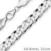 10,6mm Armband Panzerkette Silberarmband Armschmuck aus 925 Silber 21cm