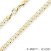 4,9mm Armband Panzerkette weit Goldarmband Armschmuck aus 333 Gold Gelbgold 21cm