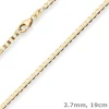 2,6mm Armband Panzerkette weit Goldarmband Armschmuck aus 585 Gold Gelbgold 19cm