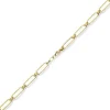 9,5mm Armband Paper-Clip Armkette aus 585 Gold Gelbgold teilmattiert 21cm