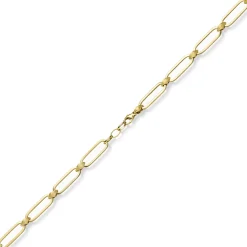 9,5mm Armband Paper-Clip Armkette aus 585 Gold Gelbgold teilmattiert 21cm