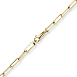 4,5mm Armband Paper-Clip Kette Armkette aus 585 Gold Gelbgold massiv 21cm