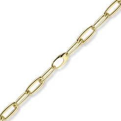 11mm Armband Paper-Clip Phantasie-Armkette aus 585 Gold Gelbgold glänzend 19cm