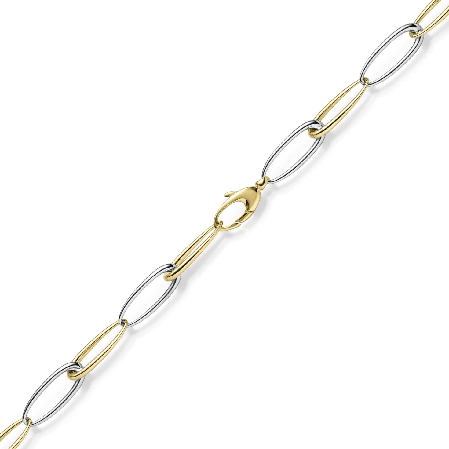 10mm Armband Phantasie-Armkette Armschmuck aus 585 Gold Gelbgold Weißgold 21cm