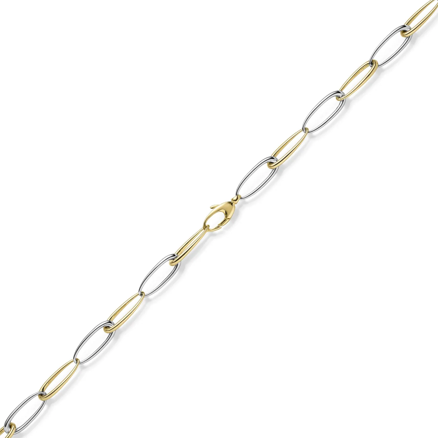 10mm Armband Phantasie-Armkette Armschmuck aus 585 Gold Gelbgold Weißgold 19cm