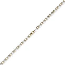 5mm Armband Phantasiekette aus 585 Gold Gelbgold Weißgold bicolor 19cm