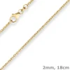 2mm Armband Rund-Ankerkette Armschmuck aus 585 Gold Gelbgold 18cm