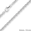4mm Armband Rund-Ankerkette Silberarmband Armschmuck aus 925 Silber 21cm