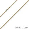 2mm Armband runde Himbeer-Kette aus 585 Gold Gelbgold Armschmuck Armkette, 21cm