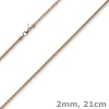 2mm Armband runde Himbeer-Kette aus 585 Gold Rotgold Armschmuck Armkette, 21cm