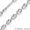 9,3mm Armband Schiffsankerkette Silberarmband Armschmuck aus 925 Silber 21cm