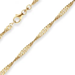 2,9mm Armband Singapurkette Goldarmband Armschmuck aus 585 Gold Gelbgold 19cm