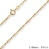 1,8mm Armband Singapurkette Goldarmband Armschmuck aus 585 Gold Gelbgold 19cm