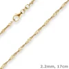 2,2mm Armband Singapurkette Goldarmband Armschmuck aus 585 Gold Gelbgold 17cm
