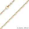 2,2mm Armband Singapurkette Goldarmband Armschmuck aus 585 Gold Gelbgold 20cm