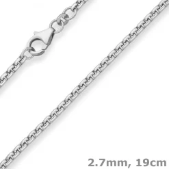 2,7mm Armband Veneziakette rund Silberarmband Armschmuck aus 925 Silber 19cm