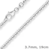 3,7mm Armband Veneziakette vierkant Silberarmband Armschmuck aus 925 Silber 19cm
