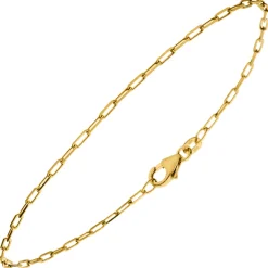 1,6mm Armband Weit-Ankerkette aus 585 Gold Gelbgold massiv diamantiert 19cm
