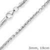 3mm Armband Zopfkette Silberarmband Armschmuck aus 925 Silber 19cm
