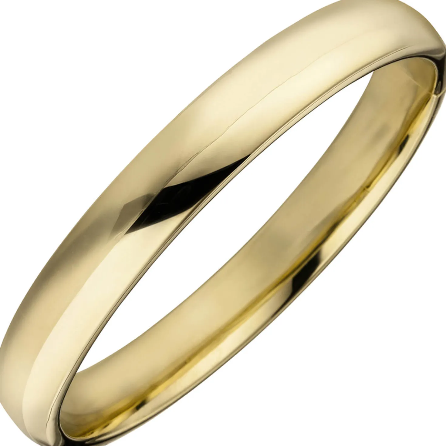 10,7mm Armreif Armband aus 925 Silber Gelbgold vergoldet glänzend Armschmuck