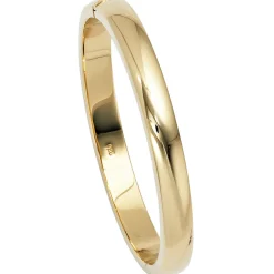 8mm Armreif Armschmuck aus 925 Silber vergoldet glatt glänzend schlicht