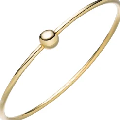 2,4mm Armreif mit 8mm Kugel Armband Armschmuck 925 Silber in Gelbgold vergoldet