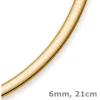 6mm Armreif Omega-Armband Armschmuck 750 Gold Gelbgold Armkette 21cm