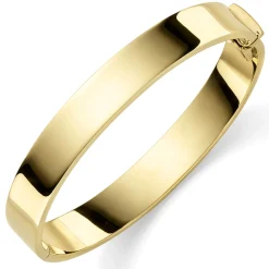 10mm Armreif 60x50mm Armschmuck 585 Gold Gelbgold massiv glänzend flach schlicht